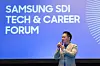 Samsung SDI CEO Choi Yoon-ho speaks at the company's Tech & Career Forum held in Boston on Saturday. [SAMSUNG SDI]