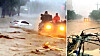 Armored vehicles are dispatched in Nam District, Pohang Tuesday. [KOREAN MARINE CORPS]