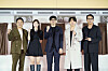 From left, actor Sung Dong-il, actor Chae Soo-bin, director Kim Sung-han, actor Yeo Jin-goo and actor Ha Jung-woo pose for a photo at a press conference for the upcoming film ″Hijacking″ in Yongsan District, central Seoul, on Wednesday. [KIDARI STUDIO, SONY PICTURES KOREA]