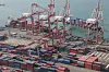 Container ships arrive at a port in Busan, southern Korea. [JOONGANG ILBO]