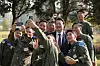 Those that took part in ″Operation Promise″ taking a selfie with President Yoon Suk Yeol on Monday at Yongsan. It was Yoon's first official meeting since returning from U.S. [PRESIDENTIAL OFFICE]