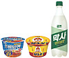 From left, Paldo Bibimmyeon, Nongshim Kagrui Keun Sabal and Maeksa. [PALDO, NONGSHIM, GS25]