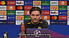 Borussia Dortmund manager Edin Terzic speaks in a press conference ahead of the second leg of the Champions League quarterfinals against Atletico Madrid on Tuesday. [ONE FOOTBALL]
