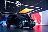 Stefan Krapp, managing director of Volkswagen Korea, poses with the new Tiguan SUV on Thursday. [VOLKSWAGEN KOREA]