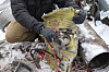 Parts of an unidentified missile, which Ukrainian authorities believe was made in North Korea and used in a strike in Kharkiv earlier this week, on Jan. 6 [REUTERS/YONHAP]