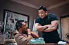 A scene from 'The Roundup' (2022), the second and latest release from the 'The Outlaws' (2017) franchise. Here shows actors Son Suk-ku, left, and Ma Dong-seok. [ABO ENTERTAINMENT]