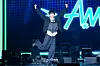 AxMxP’s Ha Yoojoon poses for photos during a showcase for the release of the band's first full-length album, “AxMxP,” at Olympic Hall in southern Seoul on Sept 10. [DANIELA GONZALEZ PEREZ]