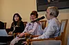 From left are JYP Publishing CEO Sim Eun-jee, French artist Poppy Fusee and Un Plan Simple CEO Leslie Dubest at the inaugural “Atelier K-pop Conference,” held on March 24 at the French embassy in western Seoul. [LEEWAY MUSIC & MEDIA]
