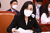 Gender Equality Minister Kim Hyun-sook speaks at a National Assembly hearing on Tuesday. [YONHAP]
