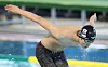 Hwang Sun-woo dives at the start of the men's 2x400-meter freestyle relay race at the National Sports Festival at Gimcheon Indoor Swimming Pool in Gimcheon, North Gyeonsang on Thursday. The Seoul team won with a record of 3:43.07. This is Hwang's fifth gold medal at the National Sports Festival, alongside the 50 meter freestyle, the 200-meter and 800-meter individual medley and the 800-meter relay titles. [NEWS1]