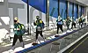 The Australian national handball team arrives at Narita International Airport in Tokyo on Tuesday ahead of the 2020 Tokyo Olympics. The Australian team are the first foreign athletes to arrive in Japan for the Games, which the government and International Olympic Committee insist will go ahead despite growing pressure both inside and outside of the country. [YONHAP]