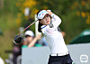 Park Min-ji hits a shot during the Celltrion Queens Masters at Seolhaeone Country Club in Yangyang, Gangwon on Sunday. [KLPGA]