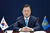 President Moon Jae-in speaks at a virtual summit between Korea and the Central American Integration System (SICA) held Friday. [YONHAP]