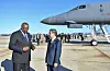 Korean Defense Minister Lee Jong-sup, right, speaks with his U.S. counterpart, Lloyd Austin, during their visit at Joint Base Andrews in Prince George's County, Maryland, on Nov. 3, 2022. [MINISTRY OF NATIONAL DEFENSE]
