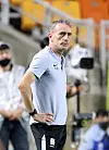 Paulo Bento watches from the sidelines as Korea take on Lebanon at Suwon World Cup Stadium in Suwon, Gyeonggi on Tuesday. [NEWS1]