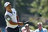 Lee Kyoung-Hoon plays his shot from the third tee during the first round of the BMW Championship at Wilmington Country Club on Aug. 18 in Wilmington, Delaware. [AFP/YONHAP]