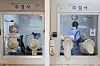 A Covid-19 testing center at Jung District, central Seoul, is vacant Wednesday. [YONHAP]