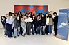 K-campus's university ambassadors pose for a group photo at the JoongAng Ilbo Building in Mapo District, western Seoul, on Feb. 27. [DANIELA GONZALEZ PEREZ]