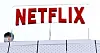 A Netflix logo is put up in Coex, southern Seoul, on Dec. 7. Netflix is currently in a lawsuit against SK Broadband over network usage fees. [YONHAP]
