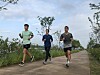 Sean, left, and Lee Young-pyo, center, both goodwill ambassadors of Compassion Korea, during a run. [YG ENTERTAINMENT]