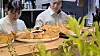 Kim Won-jun, right, and North Korean human rights activist Han Song-mi prepare dububab (tofu rice) together at a restaurant in Mapo District, western Seoul, on May 9. [MINISTRY OF UNIFICATION]