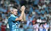 Erling Haaland applauds the crowd at the end of a game between Manchester City and Atletico Madrid at Seoul World Cup Stadium in western Seoul on July 30. [NEWS1]