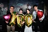 Director Yeon Sang-ho, left, and cast members of the zombie action film 'Peninsula' celebrate the film's surpassing of 1 million in total admissions on July 18, 2020. [NEW]