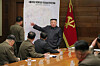 In this photo released on Tuesday by Pyongyang's state-controlled Korean Central News Agency, North Korean leader Kim Jong-un points at a blurred-out map of South Korea during a meeting of the ruling Workers' Party's Central Military Commission that took place the previous day. [NEWS1]