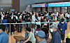 Travelers wait in line to check in their luggage for flights at Incheon International Airport Terminal 2 on Wednesday, as the demand for overseas travel has increased since the lifting of mandatory Covid-19 tests for entry. [NEWS1]