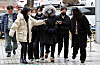 A club DJ in her 20s who ran over a delivery rider in his 50s on Saturday heads to Seoul Central District Court in Seocho District, southern Seoul, on Monday. [NEWS1]