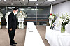 Korean President Yoon Suk-yeol pays respects at a memorial altar for former Japanese Prime Minister Shinzo Abe at the Japanese Embassy in central Seoul on Tuesday. [PRESIDENTIAL OFFICE]