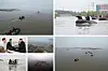 Photos carried by Pyongyang's state-controlled Korean Central News Agency on Wednesday show areas along the Yalu River submerged after torrential downpours last week. [NEWS1]