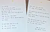 A handwritten letter from First Lady Kim Keon-hee to the quintuplets and their parents. [YONHAP]