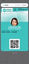 An example of how a student's International Student Identity Card will be shown on Samsung Wallet [SAMSUNG ELECTRONICS]