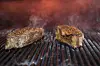 Steaks on a grill. [AP/YONHAP]