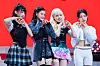 Girl group Baby DONT Cry poses for photos during a showcase for the release of its first single, “F Girl,” at Blue Square in central Seoul on June 23. [DANIELA GONZALEZ PEREZ]