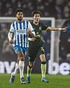 This image captured from Brentford's Facebook page shows the Premier League club's South Korean defender Kim Ji-soo in his first-team debut against Brighton & Hove Albion during a match at American Express Stadium in Falmer, England, on Dec. 27. [YONHAP]