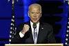 President-elect Joe Biden speaks in Wilmington, Delaware, on Nov. 7. [AP/YONHAP]