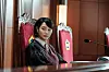 Kim as judge Sim Eun-seok who despises juvenile delinquents and their crimes due to her scarred past in the Netflix series 'Juvenile Justice.' [NETFLIX]