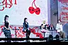 Girl group Baby DONT Cry answers reporters' questions during a a showcase for the release of its first single, “F Girl,” at Blue Square in central Seoul on June 23. [DANIELA GONZALEZ PEREZ]