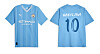 Puma announced Monday that Premier League club Manchester City will wear a special kit inspired by hangul, the Korean alphabet, when they face Atletico Madrid in Seoul on Sunday. The above photo shows a Jack Grealish shirt with the name written in an English font based on hangul and numbering inspired by Korean calligraphy. The shirts will also be available at a Puma pop-up store at Lotte World Mall in Jamsil, southern Seoul over the weekend and outside Seoul World Cup Stadium in western Seoul before the game on Sunday.  [PUMA]