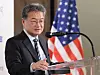 Joseph Yun, the acting U.S. ambassador to Korea, speaks at a business forum hosted by the American Chamber of Commerce in Korea at a hotel in Seoul on March 18. [NEWS1]