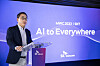 SK Telecom Ryu Young-sang speaks during a press conference held on Sunday before the opening of the MWC 2023 in Barcelona, Spain. [SK TELECOM]