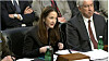 Avril Haines, director of national intelligence, left, speaks during a Senate intelligence committee hearing in Washington on Wednesday over the release of the 2023 Annual Threat Assessment report. [SCREEN CAPTURE]