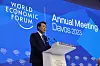 President Yoon Suk Yeol gives an address at the annual World Economic Forum in Davos, Switzerland on Thursday, the first Korean leader to do so in nine years. [JOINT PRESS CORPS]