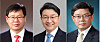 From left, Ahn Il-whan, newly appointed senior presidential secretary for economic affairs; Lee Eog-weon, first vice minister of finance; and An Do-geol, second vice minister of finance. [YONHAP]