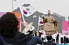 A ceremony to celebrate the creation of hangul, the Korean alphabet, was held in front of the statue of King Sejong the Great on Oct. 9, 2018. [KIM KYUNG-ROK]