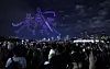 HUNTR/X from Netflix's hit animated film 'KPop Demon Hunters' appear in Seoul's night sky as part of the city's '2025 Hangang Drone Light Show' which took place at Ttukseom Hangang Park in easter Seoul on Sept. 7. [NEWS1]