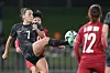 New Zealand's Ali Riley, left, kicks the ball during a friendly against Vietnam in Napier, New Zealand on July 10. [AP/YONHAP]