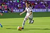 Japan midfielder Yui Hasegawa moves the ball against Brazil during the first half of a match at Exploria Stadium in Orlando, Florida on Feb. 16. [USA TODAY/YONHAP]